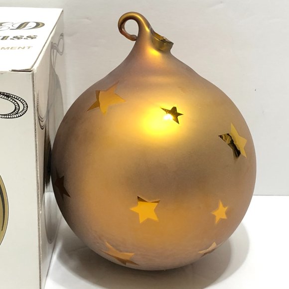 Dept 56 Moon & Ball Frosted Mercury Glass Ornament - Picture 3 of 12